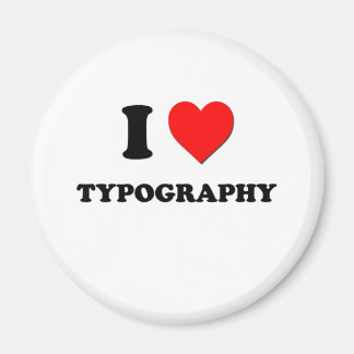 Aimant J'aime la typographie
