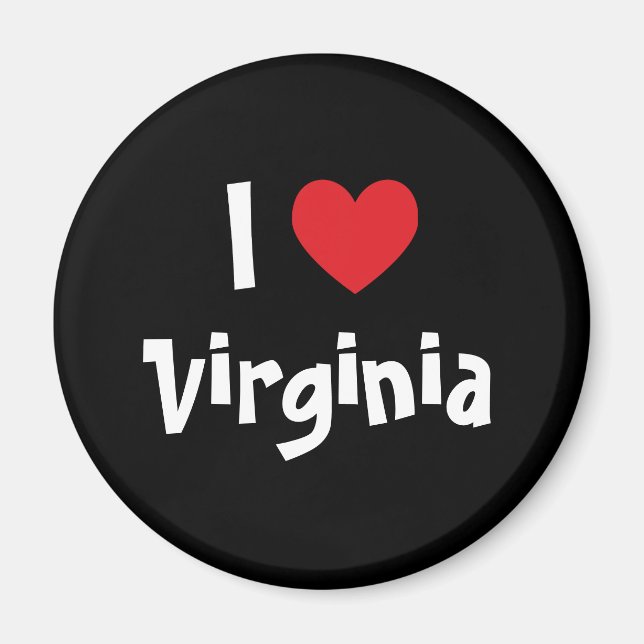 Aimant J'aime la Virginie (Devant)