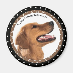Aimant J'aime l'aimant de chiens d'arrêt d'or