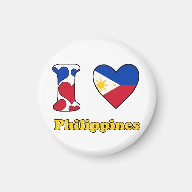 Aimant J'aime l'aimant des Philippines (Devant)