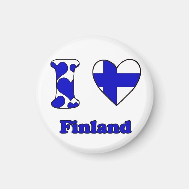 Aimant J'aime l'aimant finlandais (Devant)