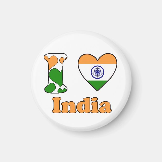 Aimant J'aime l'aimant indien (Devant)
