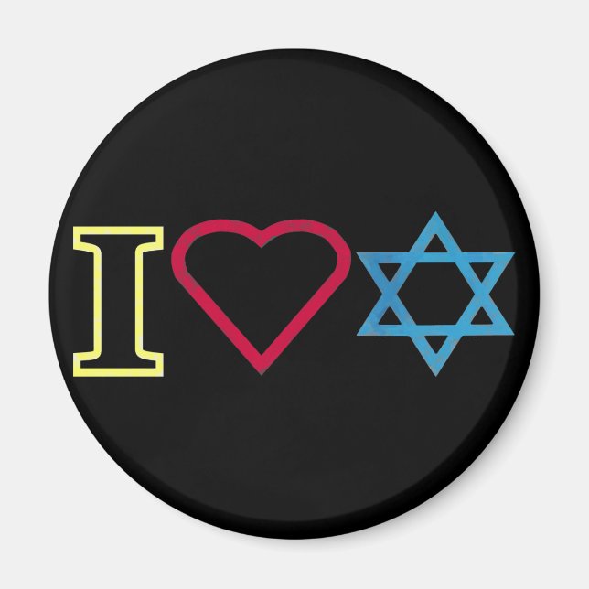 Aimant J'aime l'aimant israélien (Devant)
