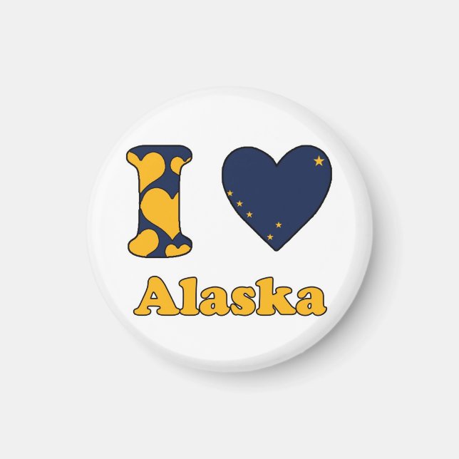 Aimant J'aime l'Alaska (Devant)