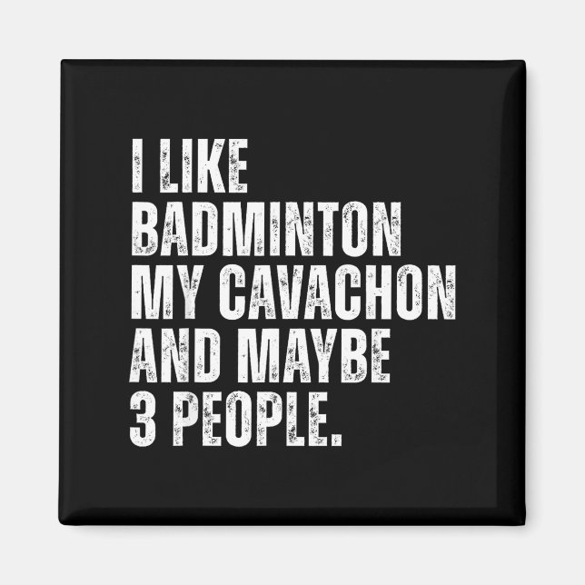 Aimant J'aime l'amateur de badminton propriétaire de chie (Devant)