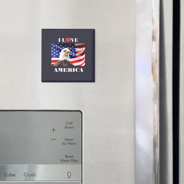 Aimant J'aime l'Amérique (In situ (réfrigérateur))