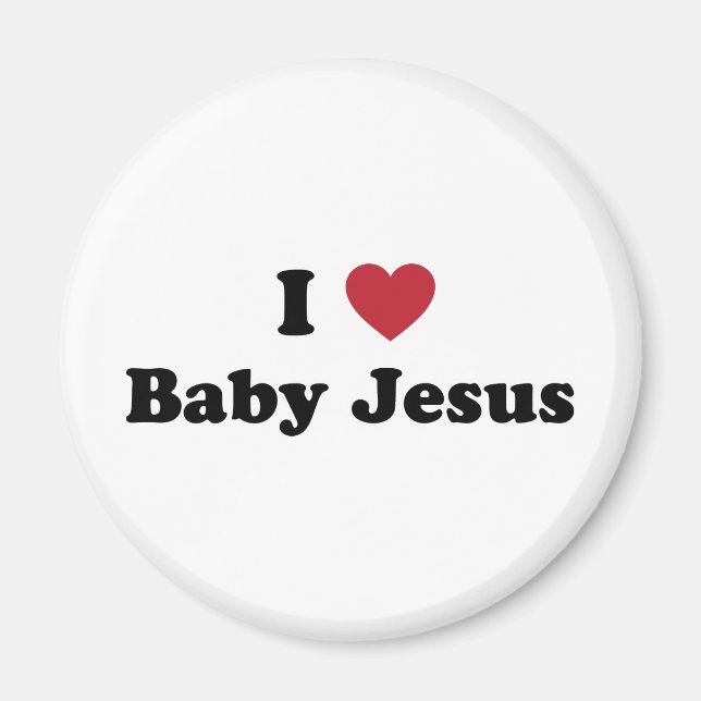 Aimant J'aime le bébé jésus (Devant)