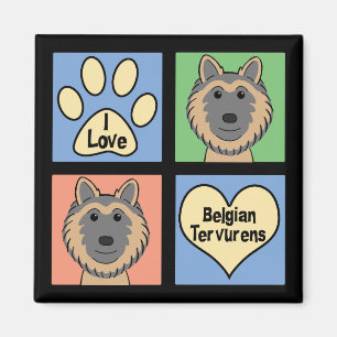 Aimant J'aime le Belge Tervurens