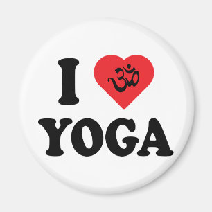 Aimant J'aime le cadeau de yoga