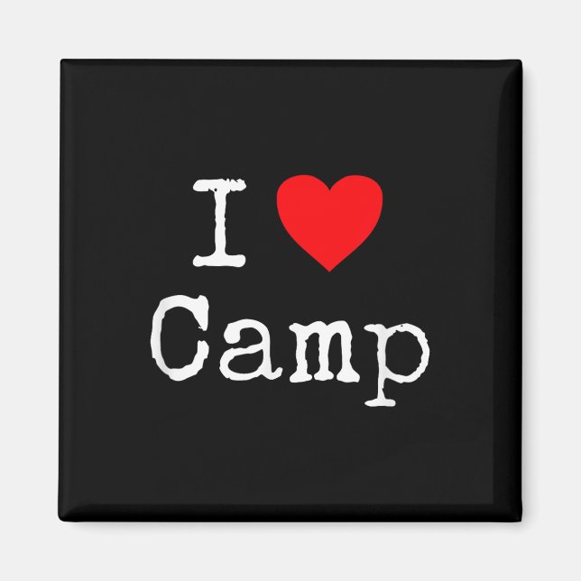 Aimant J'aime le camping  (Devant)