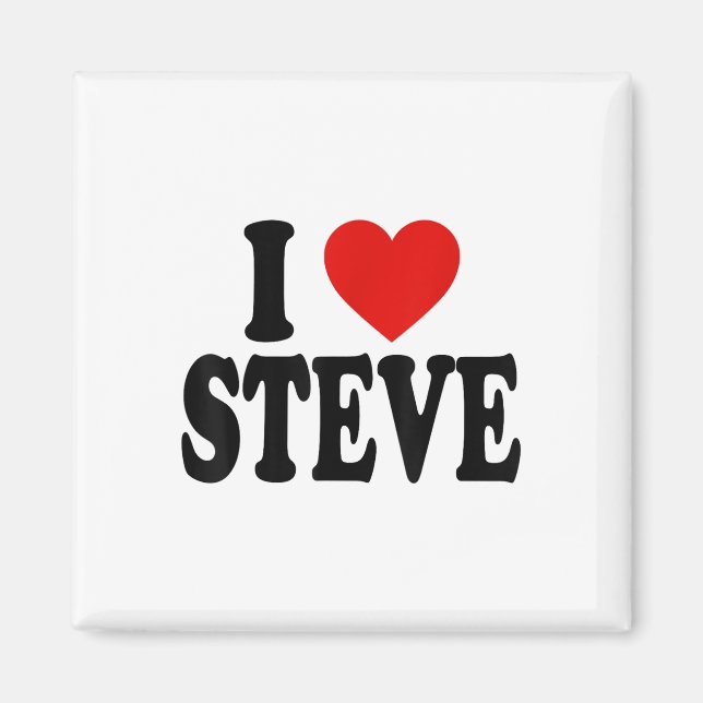 Aimant J'aime le coeur Steve _1 (Devant)