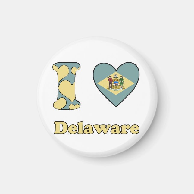 Aimant J'aime le Delaware (Devant)