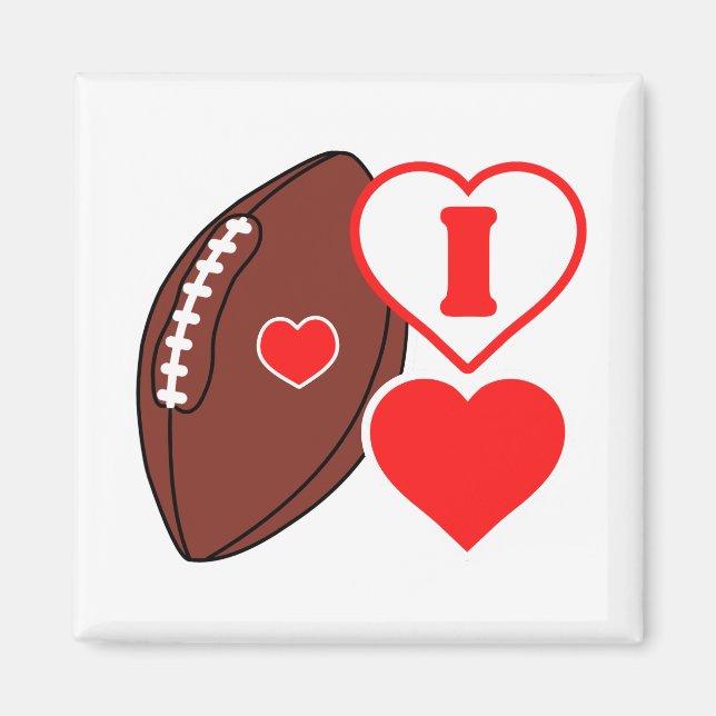 Aimant J'aime le football (Devant)