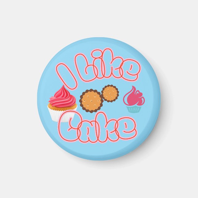 Aimant J'aime le gâteau (Devant)