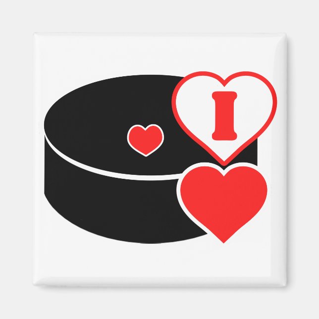 Aimant J'aime le hockey (Devant)