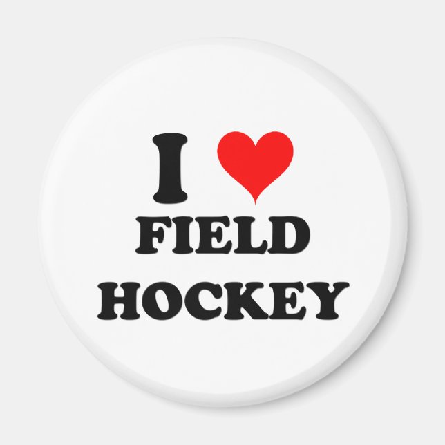 Aimant J'Aime Le Hockey De Champ (Devant)