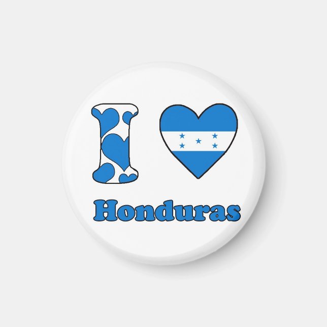 Aimant J'aime le Honduras (Devant)