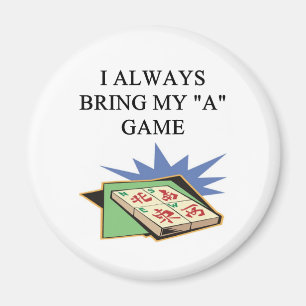 Aimant j'aime le joueur de mahjong
