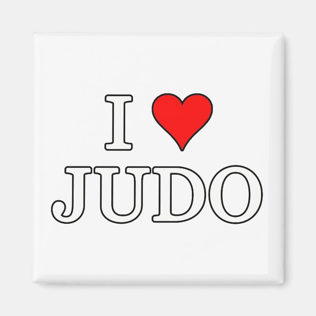 Aimant J'aime le judo (Devant)