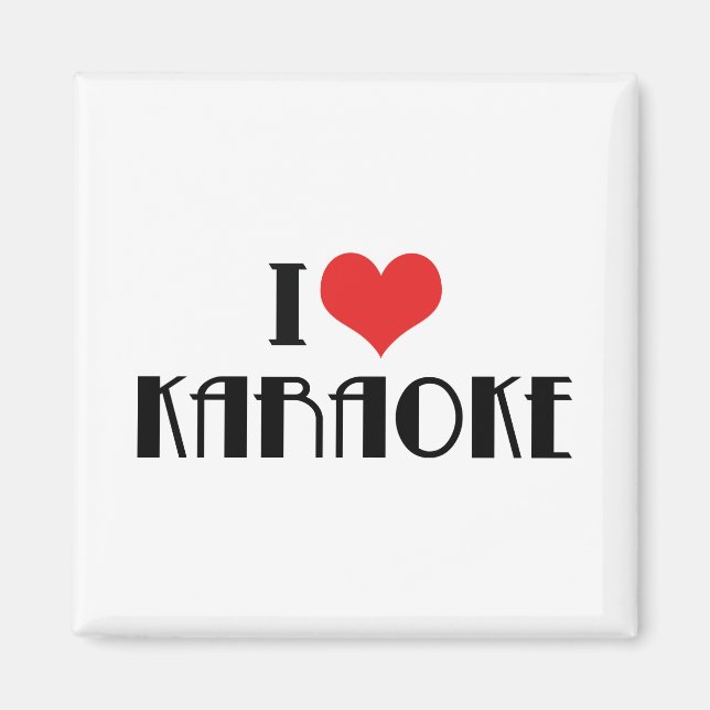 Aimant J'aime le karaoké (Devant)