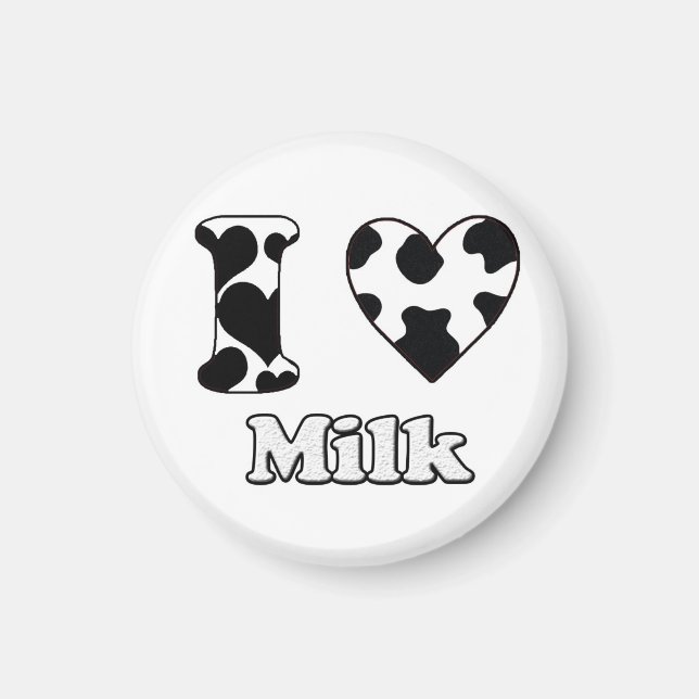 Aimant J'aime le lait (Devant)