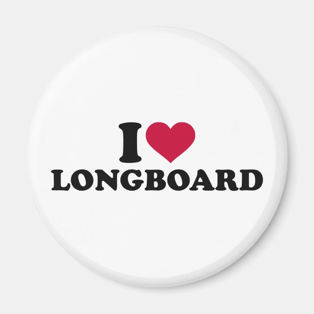 Aimant J'aime le long-board (Devant)