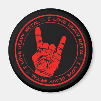 Aimant J'aime le magnétique radio métallique lourd