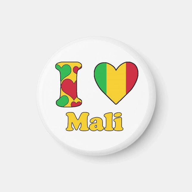 Aimant J'aime le Mali (Devant)