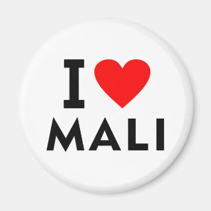 Aimant J'aime le Mali pays comme voyage de coeur tourisme