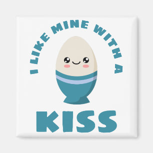 Aimant J'aime le mien avec un baiser