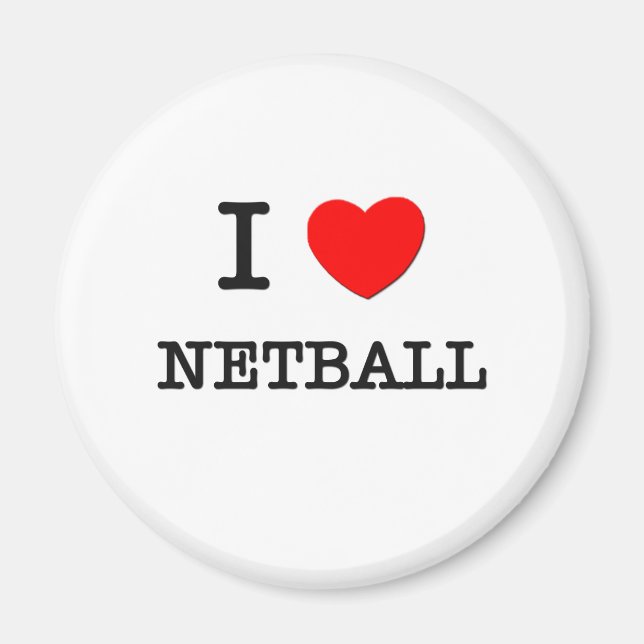 Aimant J'aime le Netball (Devant)