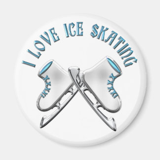 Aimant J'Aime Le Patinage Sur Glace