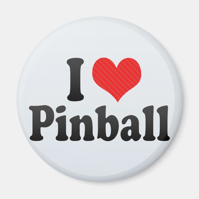 Aimant J'aime le pinball (Devant)