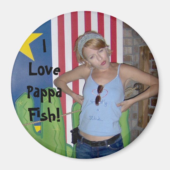 Aimant J'Aime Le Poisson Pappa ! (Devant)