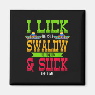 Aimant J'Aime Le Sel Avaler La Tequila Cinco De Mayo