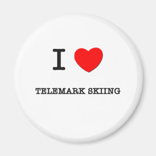 Aimant J'aime le ski de Telemark