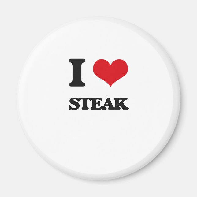 Aimant J'aime le steak (Devant)