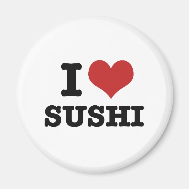 Aimant J'Aime Le Sushi (Devant)