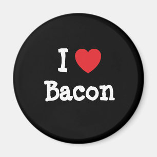 Aimant J'aime le T-shirt de Bacon