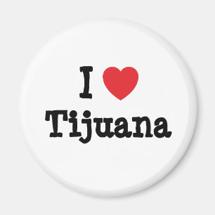 Aimant J'aime le T-shirt de Tijuana