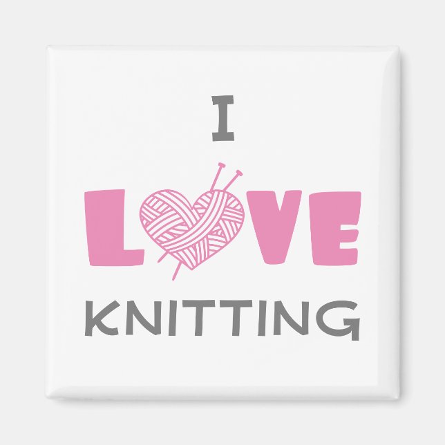 Aimant J'aime le Tricot (Devant)