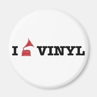 Aimant j'aime le vinyle