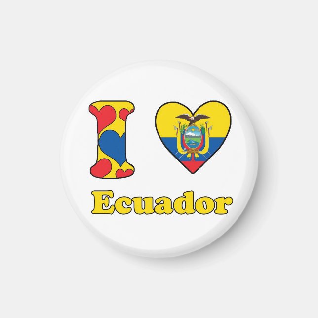 Aimant J'aime l'Equateur (Devant)