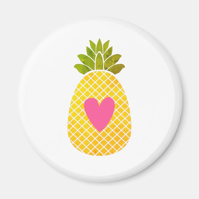 Aimant J'aime les ananas (Devant)