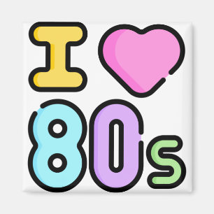 Aimant J'aime les années 80