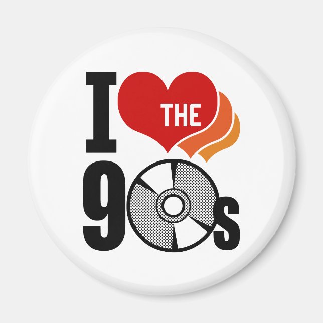 Aimant J'Aime Les Années 90 (Devant)
