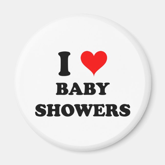 Aimant J'aime les Baby showers (Devant)
