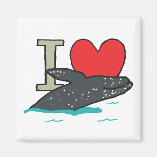 Aimant J'aime les baleines