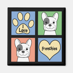 Aimant J'aime les bouledogues français