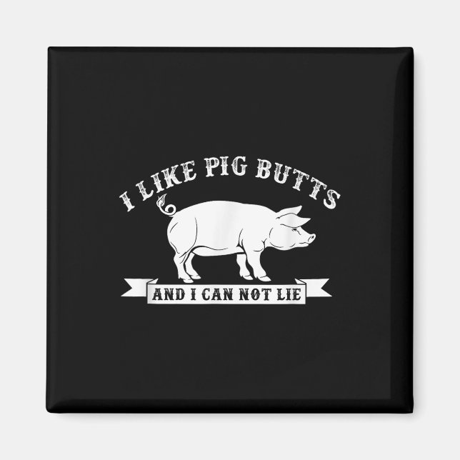 Aimant J'Aime Les Boutons De Cochon Et Je Ne Peux Pas Men (Devant)